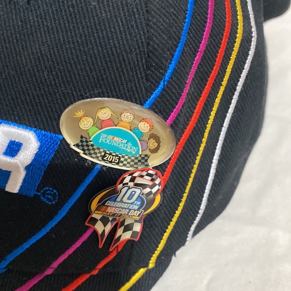 NASCAR baseball cap, hat, with 4 NASCAR pins. - Picture 4 of 5